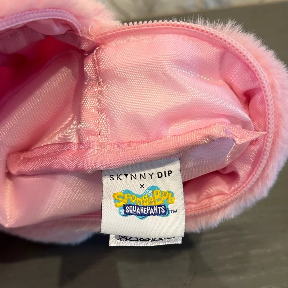 Skinny Dip X SpongeBob SquarePants Patrick Star Fuzzy Cosmetic Bag